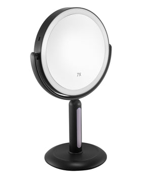 Espejo de escritorio con Luz LED y Aumento 7X Negro