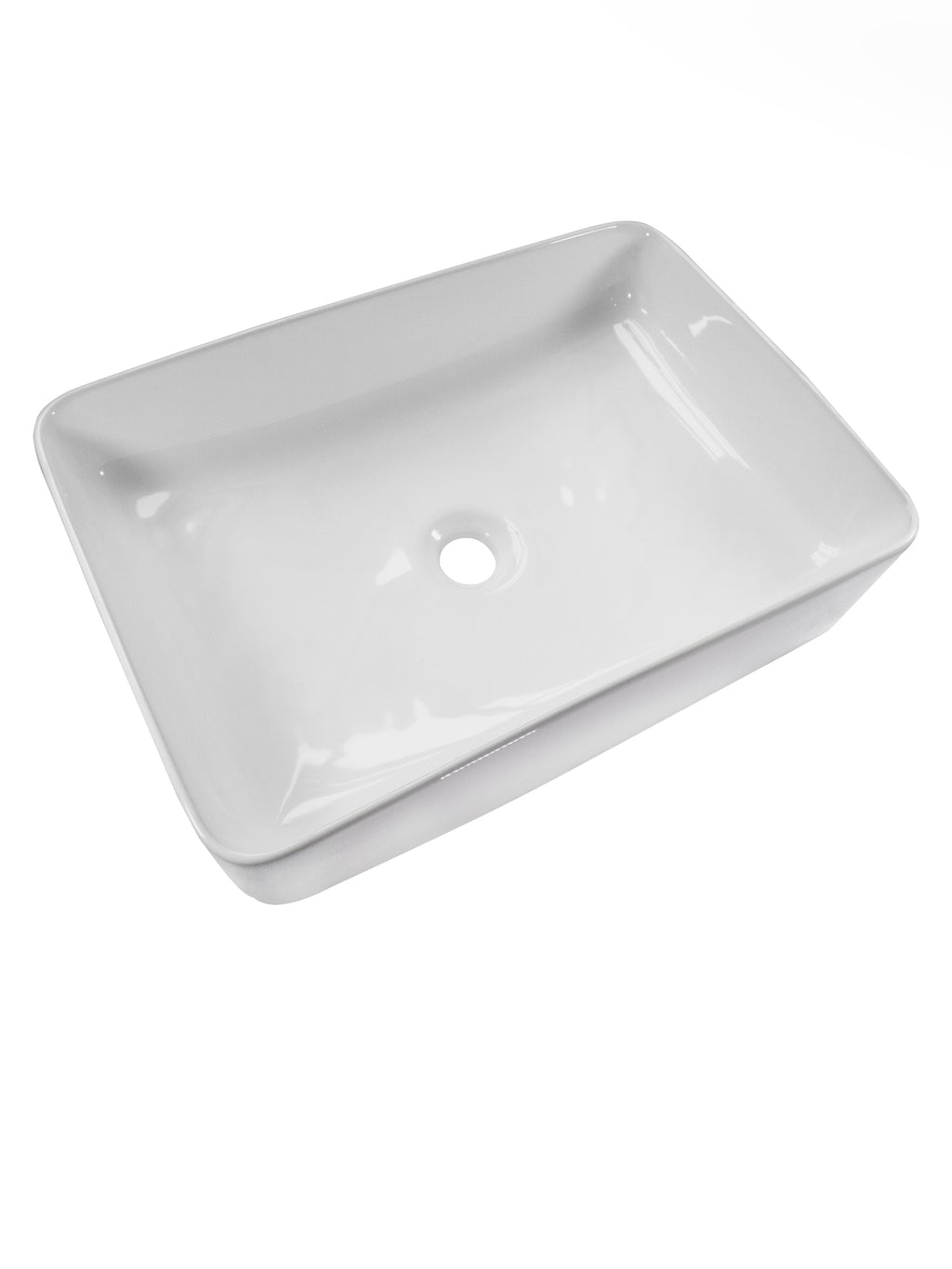 Lavamanos sobreponer rectangular blanco