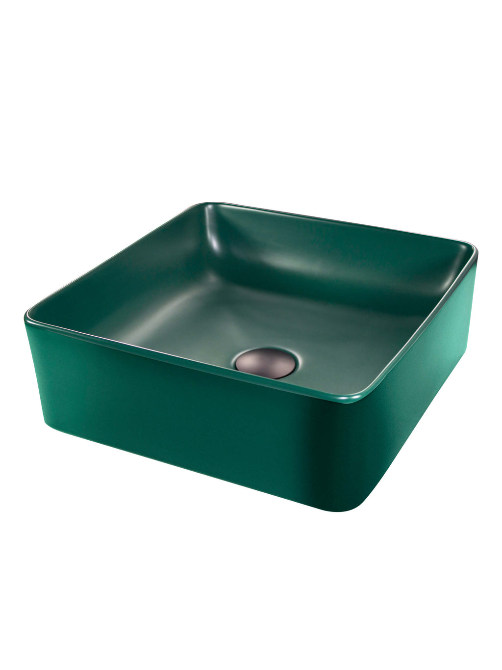 Lavamanos de sobreponer cuadrado Verde Esmeralda